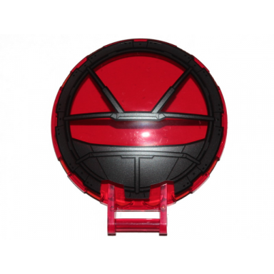trans-red dish 6 x 6 inverted with bar handle with sw sith tie fighter cockpit pattern