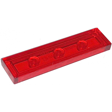 trans-red tile 1 x 4