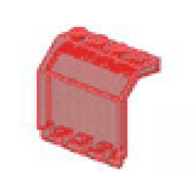 trans-red panel 2 x 4 x 3 1 3 with hinge