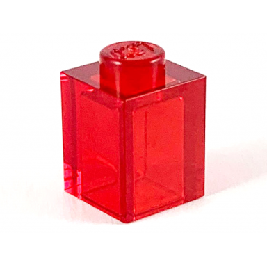 trans-red brick 1 x 1