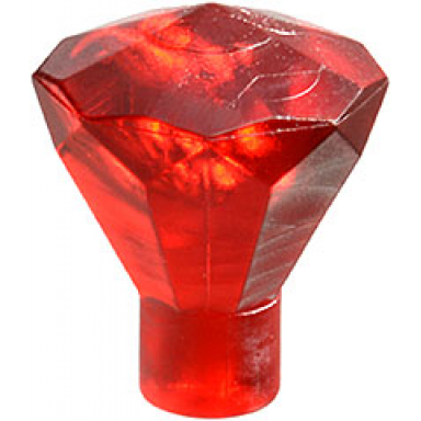 trans-red rock 1 x 1 jewel 24 facet