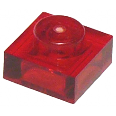 trans-red plate 1 x 1