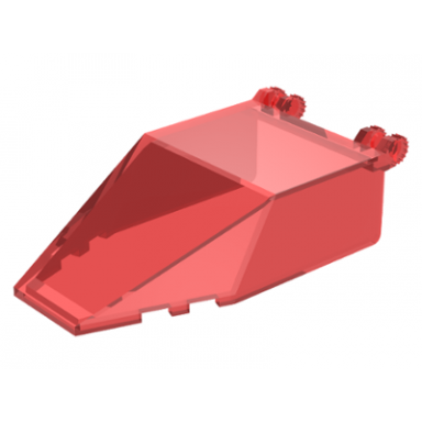 trans-red windscreen 7 x 4 x 1 2 3 with locking dual 2 fingers 9 teeth