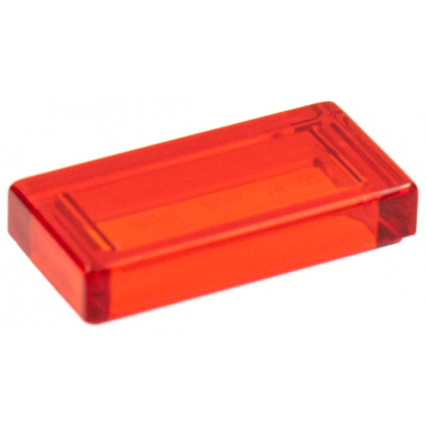 trans-red tile 1 x 2