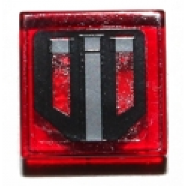 trans-red tile 1 x 1 with sw sensors pattern sticker - set 7957