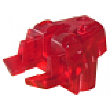 trans-red bionicle head connector block eye brain stalk