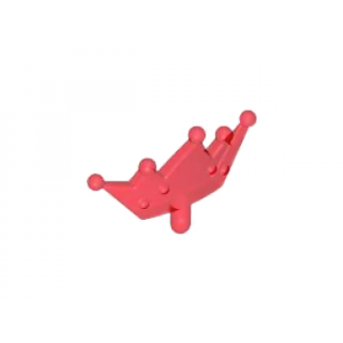 trans-red minifigure crown tiara 5 points rounded ends