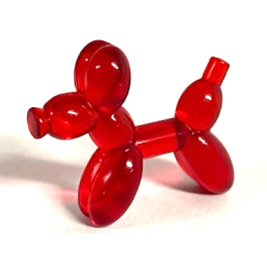 trans-red minifigure utensil balloon dog