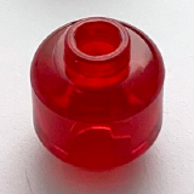 trans-red minifigure head plain