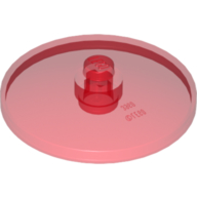 trans-red dish 4 x 4 inverted radar with solid stud