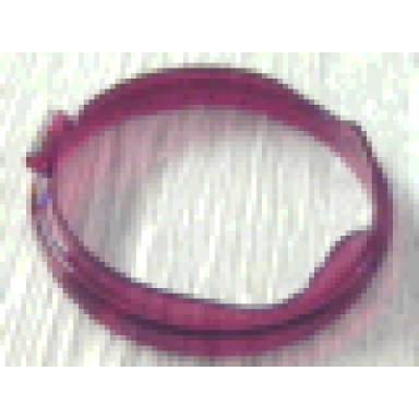 trans-red duplo ball tube cover ring with hinge and wavy edge