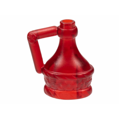 trans-red minifigure utensil flask with handle jug