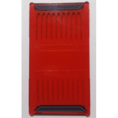 trans-red glass for window 1 x 4 x 6 with red laser bars pattern stickers - set 76048