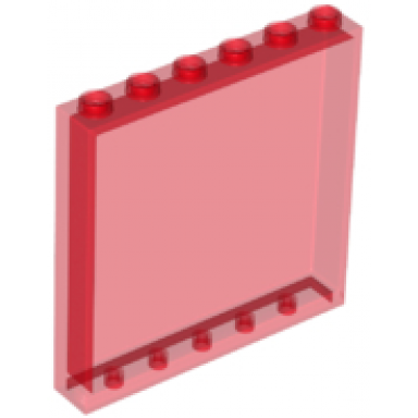 trans-red panel 1 x 6 x 5