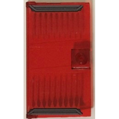 trans-red door 1 x 4 x 6 with stud handle with red laser bars pattern stickers - set 76048