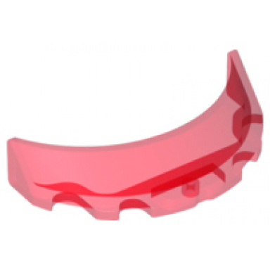 trans-red windscreen 3 x 6 x 1 curved