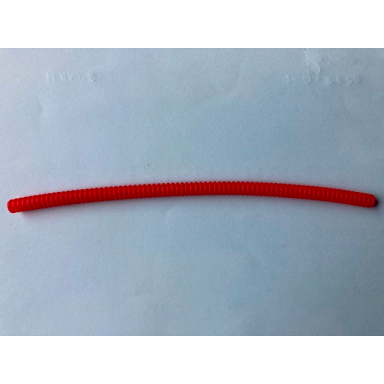 trans-red hose ribbed 7mm d 24l 19.2cm