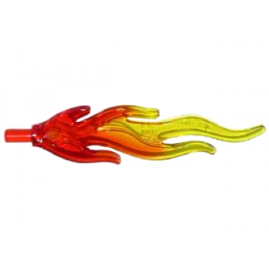 trans-red wave rounded straight large with bar end flame with marbled trans-yellow pattern