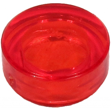 trans-red tile round 1 x 1