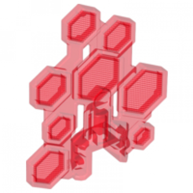 trans-red hero factory hexagon shield