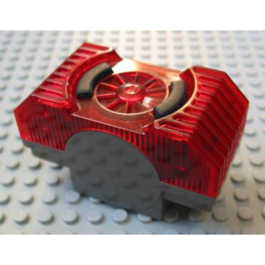 trans-red duplo toolo siren with dark gray base