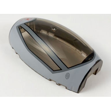 trans-brown windscreen 10 x 6 x 3 bubble canopy double tapered with square front cutout with b-wing starfighter pattern