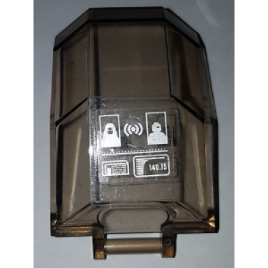 trans-brown windscreen 4 x 4 x 4 2 3 with bar handle with 140.15 and white head-up display hud pattern sticker - set 70164
