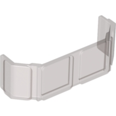 trans-brown glass for train front 2 x 6 x 2