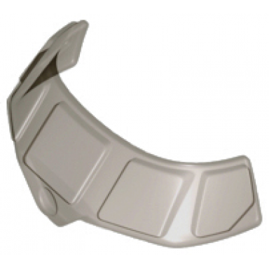 trans-brown glass for aircraft fuselage curved forward 6 x 10 top with 5 window panes