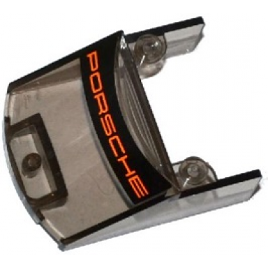 trans-brown windscreen 5 x 4 x 1 2 3 with orange porsche on black background pattern sticker - set 75912