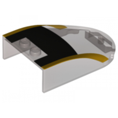 trans-brown windscreen 6 x 4 x 1 1 3 canopy straight sides with black and bright light orange pattern