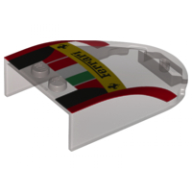 trans-brown windscreen 6 x 4 x 1 1 3 canopy straight sides with ferrari italian flag and black and red pattern