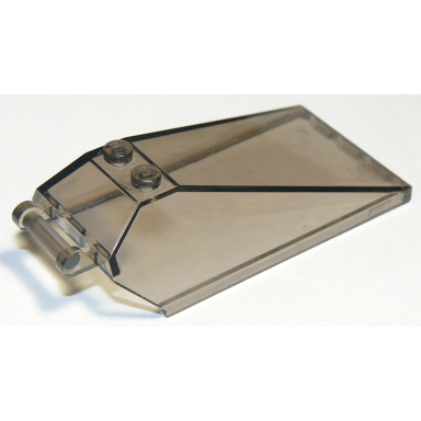 trans-brown windscreen 8 x 4 x 2 with 2 studs and bar handle