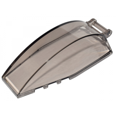 trans-brown windscreen 8 x 4 x 2 curved with bar handle