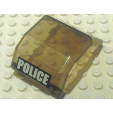 trans-brown windscreen 4 x 4 x 4 1 3 helicopter with white police on black background pattern sticker - set 7899