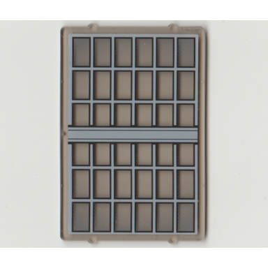 trans-brown glass for window 1 x 4 x 5 with bars pattern sticker - set 4856