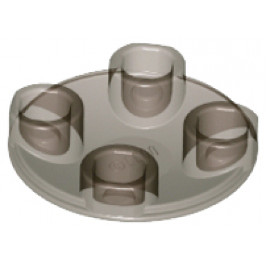 trans-brown plate round 2 x 2 with rounded bottom boat stud