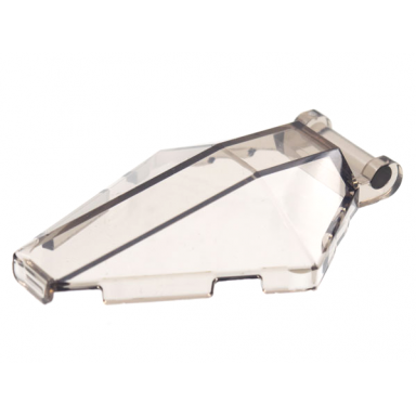 trans-brown windscreen 6 x 4 x 1 hexagonal with bar handle