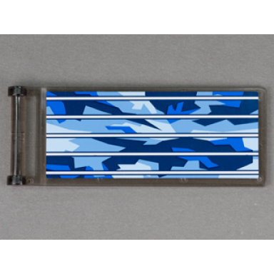 trans-brown flag 7 x 3 with bar handle with discovery solar array pattern sticker - sets 7467 7470