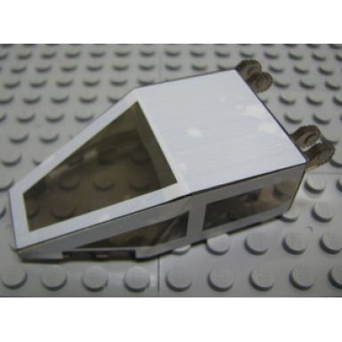 trans-brown windscreen 7 x 4 x 1 2 3 with locking dual 2 fingers 9 teeth with sw ucs y-wing pattern stickers - set 10134