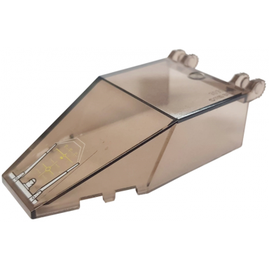 trans-brown windscreen 7 x 4 x 1 2 3 with locking dual 2 fingers 9 teeth with head-up display hud pattern sticker - set 7786