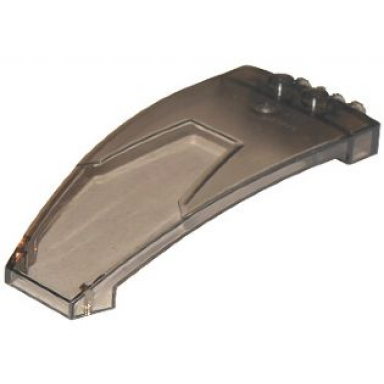 trans-brown windscreen 8 x 4 x 2 curved taper with locking dual 2 fingers