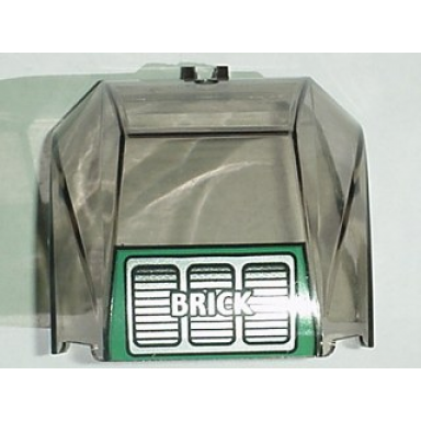 trans-brown windscreen 4 x 6 x 4 canopy with hinge with brick text and grille pattern