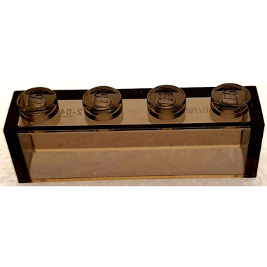 trans-brown brick 1 x 4 without bottom tubes