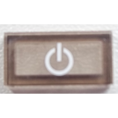 trans-brown tile 1 x 2 with power button on transparent background pattern sticker - set 60052