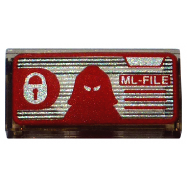 trans-brown tile 1 x 2 with padlock head mask and ml-file pattern