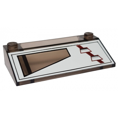 trans-brown slope 33 3 x 6 with inner walls with arc-170 starfighter pattern model left side