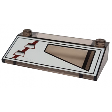 trans-brown slope 33 3 x 6 with inner walls with arc-170 starfighter pattern model right side