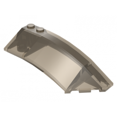 trans-brown wedge 8 x 3 x 2 open right