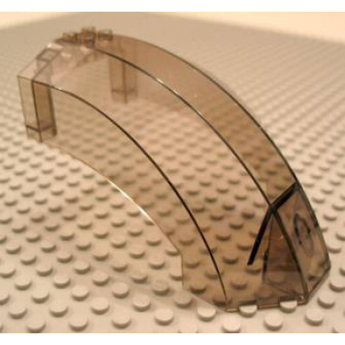 trans-brown windscreen 12 x 6 x 6 curved